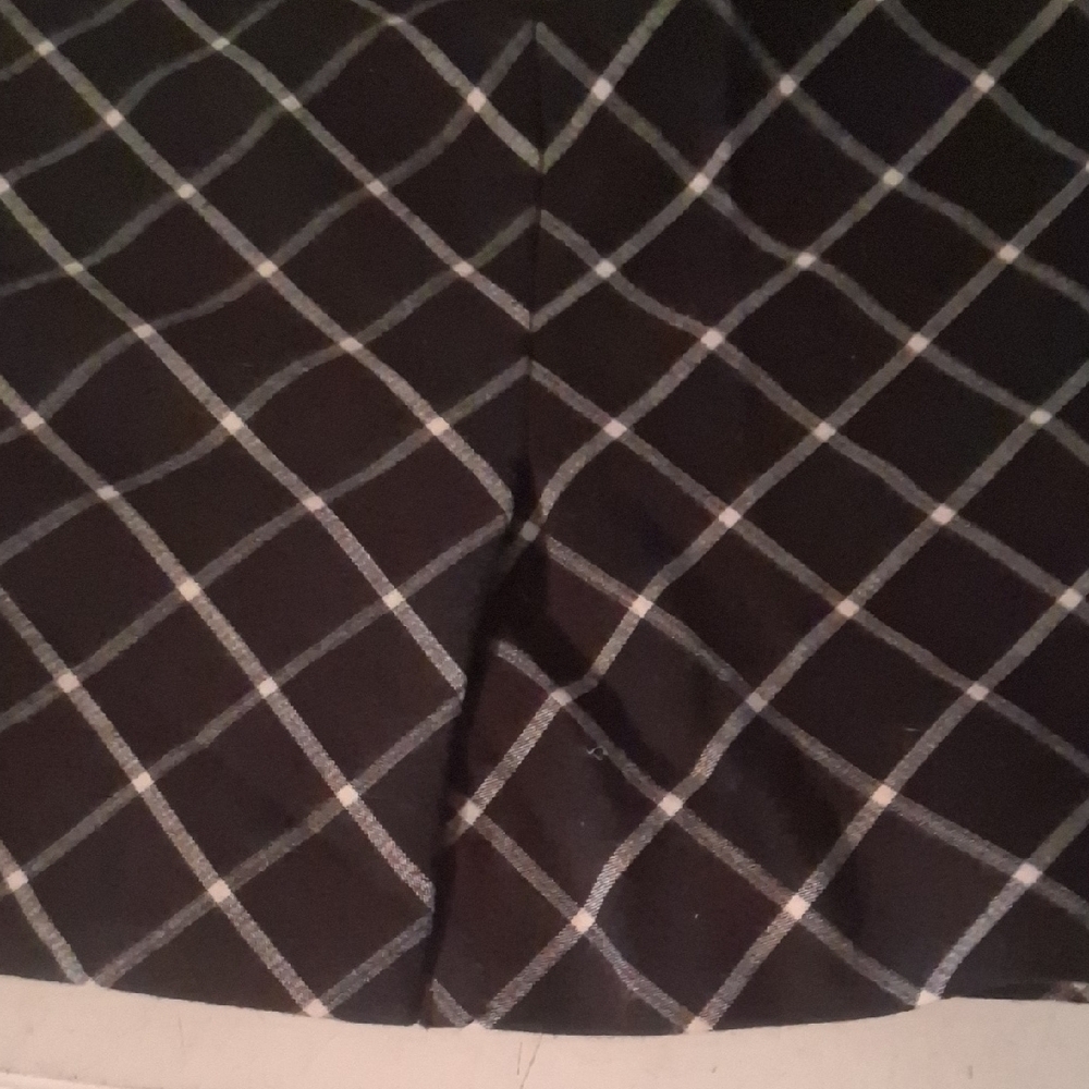 The Limited Black Plaid A-Line Midi Skirt Size 6 Career Neutral Classic - Picture 9 of 11